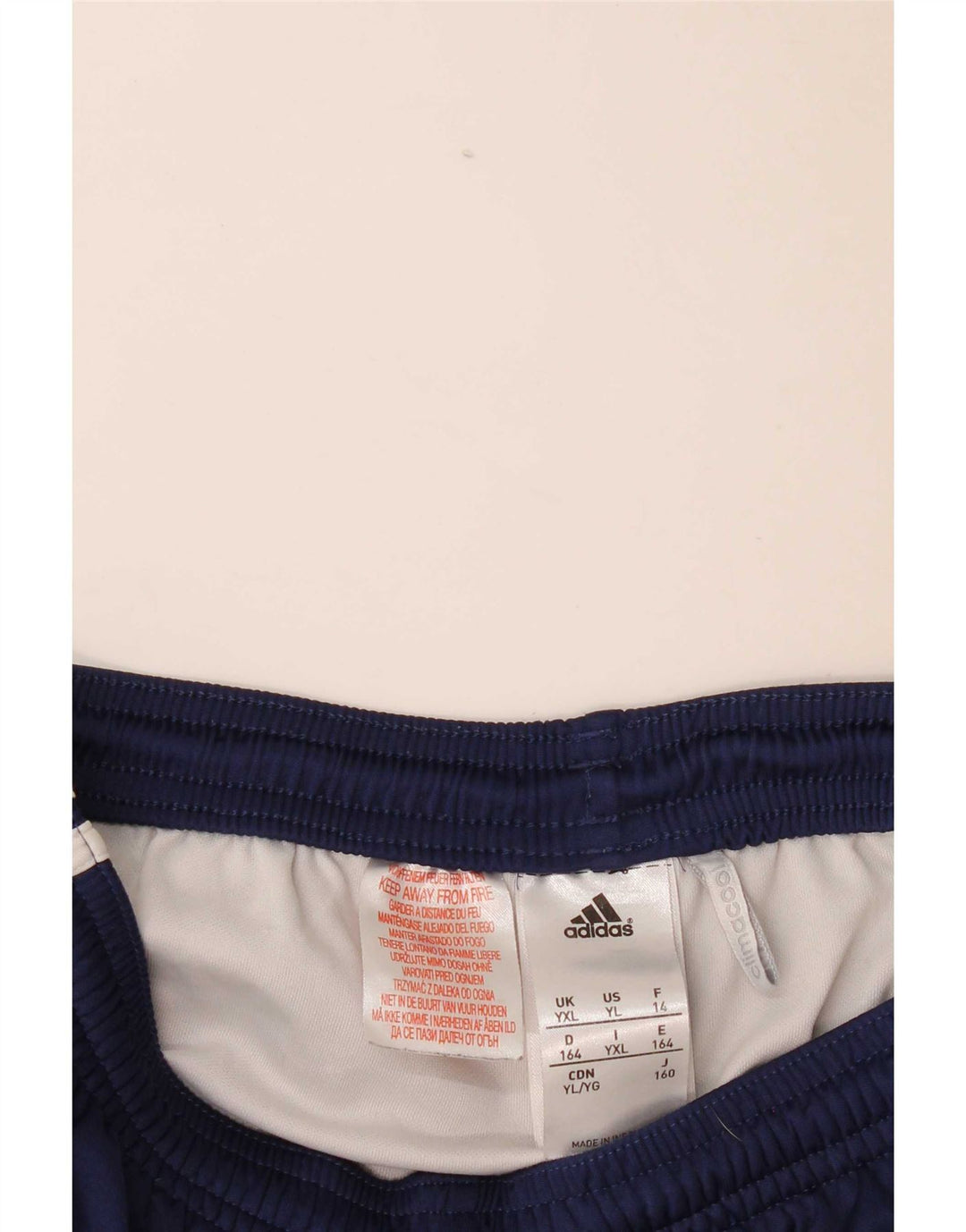 Pantaloncini sportivi Adidas Climacool da ragazzo 13-14 anni XL blu navy poliestere