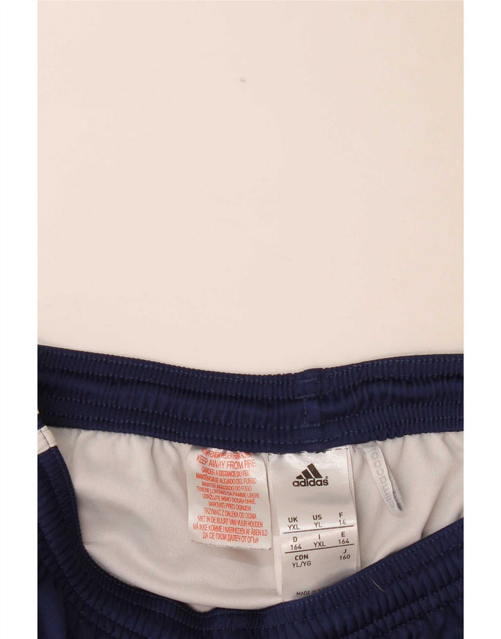 Pantaloncini sportivi Adidas Climacool da ragazzo 13-14 anni XL blu navy poliestere