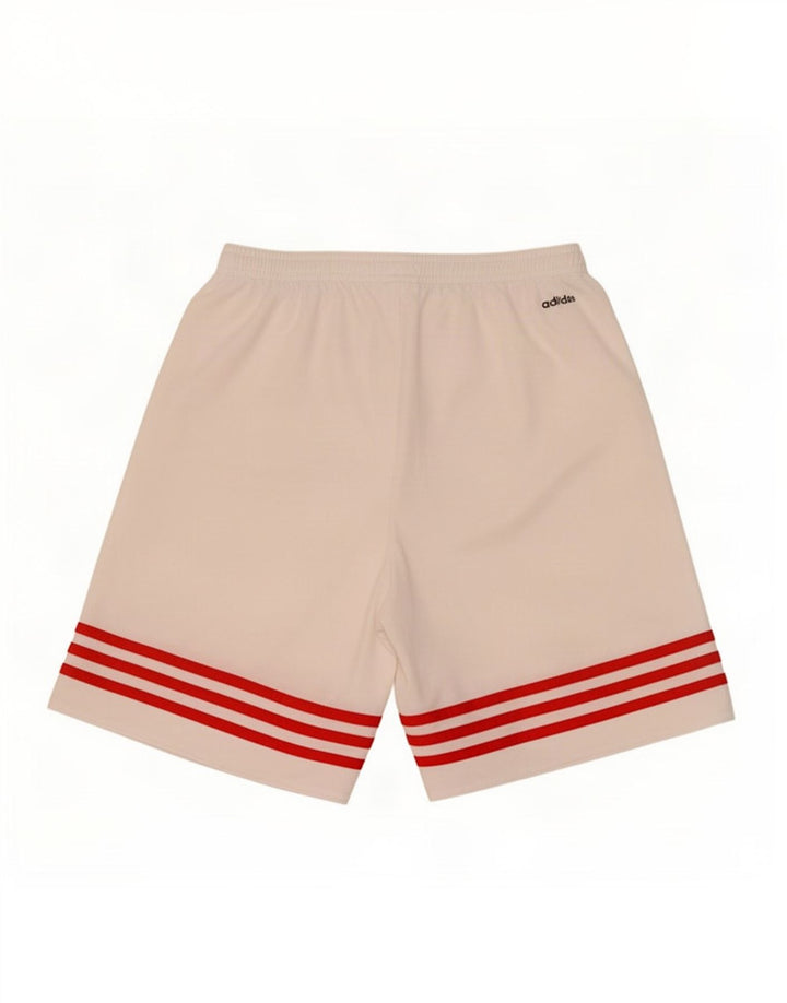 Pantaloncini sportivi Adidas Climalite da uomo di colore bianco medio in poliestere