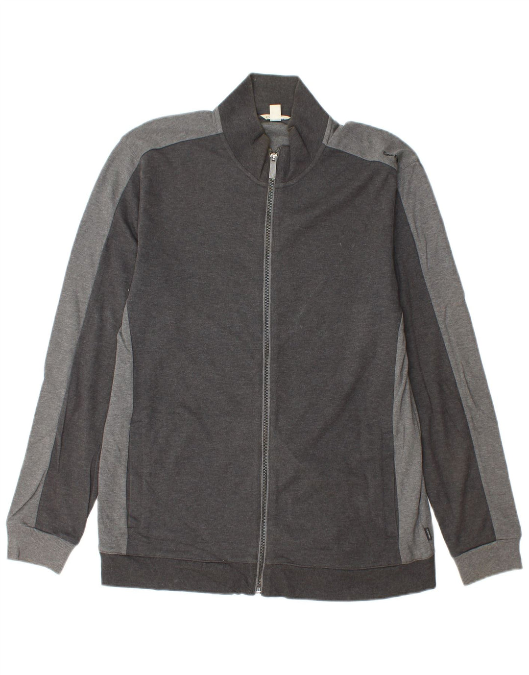 CALVIN KLEIN Giacca da tuta da uomo grande in cotone grigio