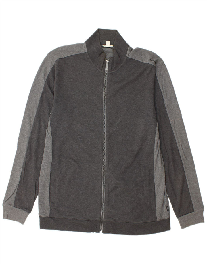 CALVIN KLEIN Giacca da tuta da uomo grande in cotone grigio