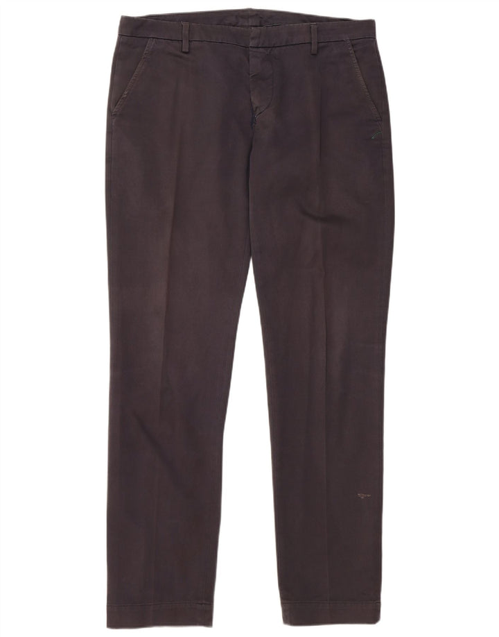 Pantaloni chino slim da uomo Dondup W35 L33 in cotone grigio