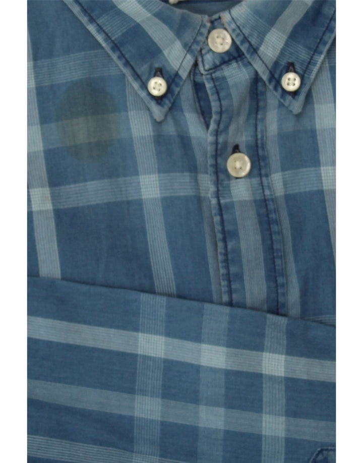 WRANGLER Mens Regular Fit Shirt XL Blue Check Cotton Vintage Wrangler and Second-Hand Wrangler from Messina Hembry 