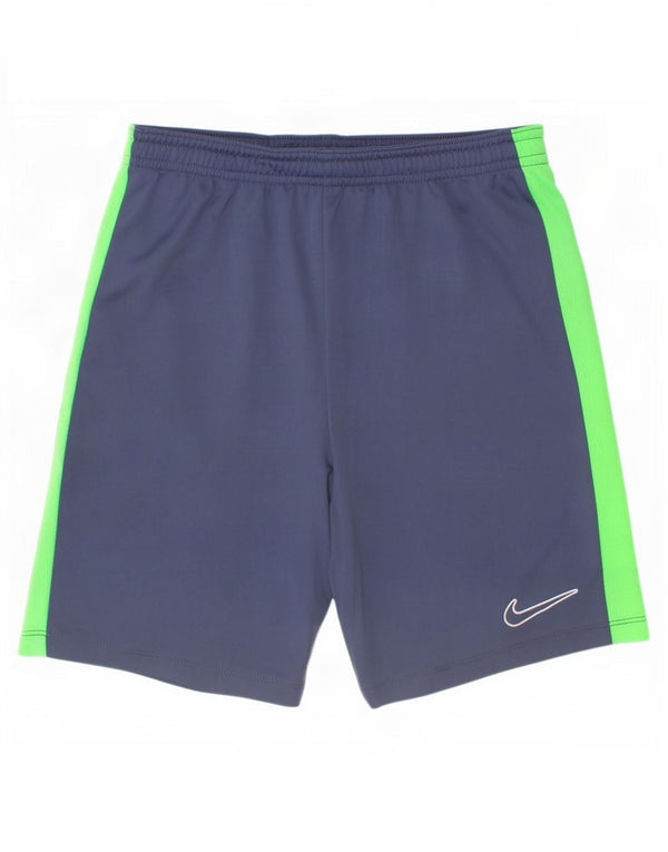 Pantaloncini sportivi Nike da ragazzo 12-13 anni Large Blu Colourblock in poliestere