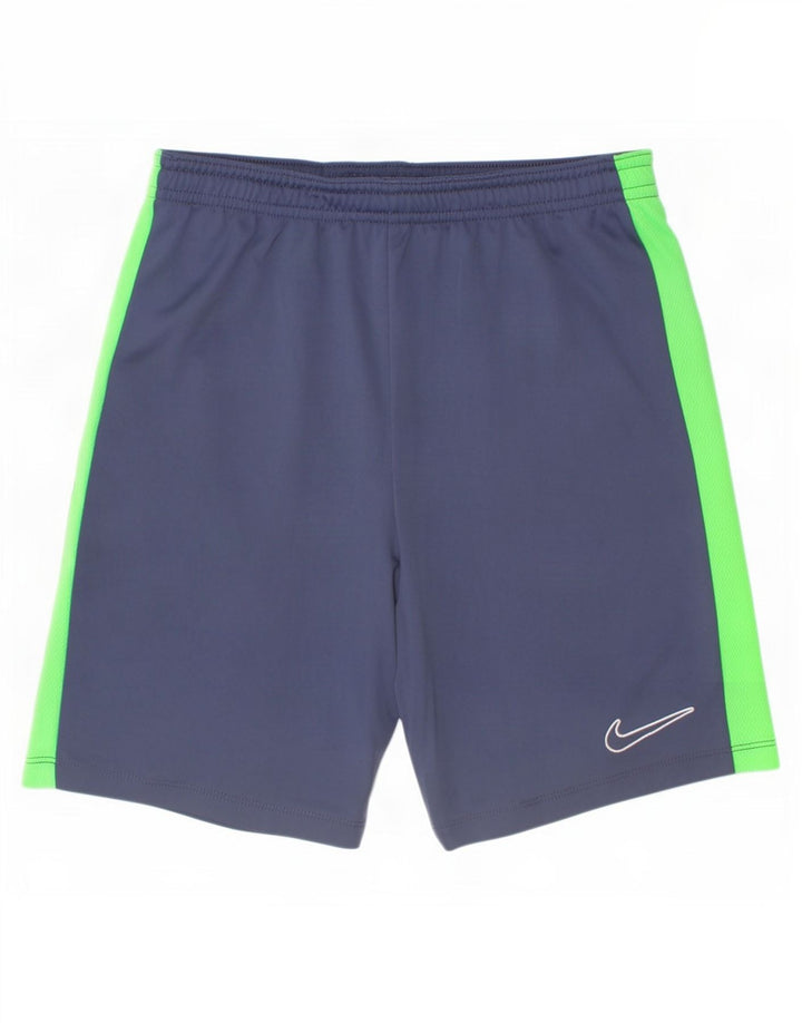 Pantaloncini sportivi Nike da ragazzo 12-13 anni Large Blu Colourblock in poliestere