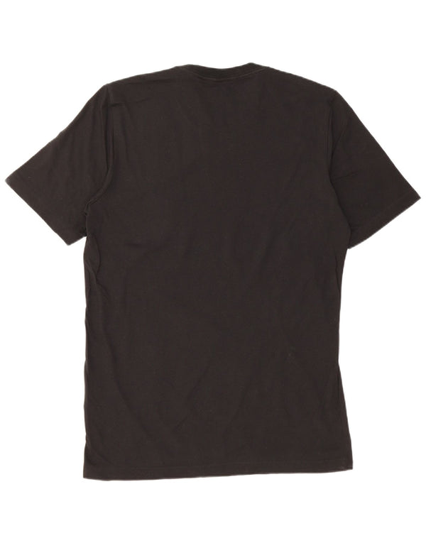 T-shirt grafica da uomo Adidas Top piccola in cotone nero
