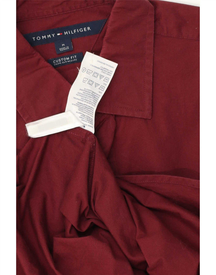 Camicia da uomo su misura Tommy Hilfiger in cotone bordeaux medio