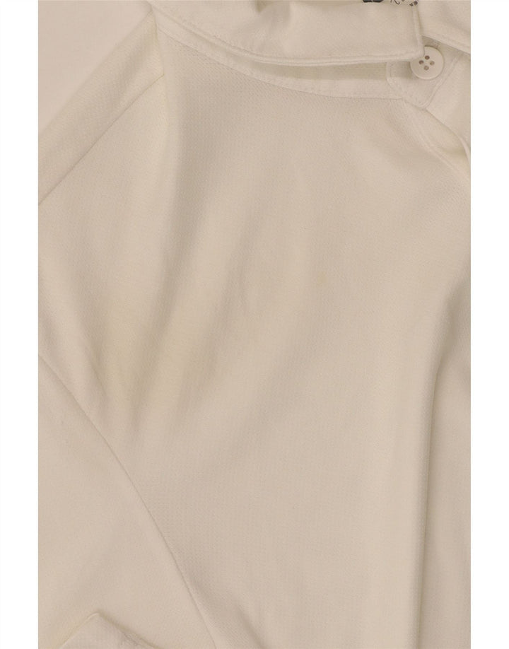 Polo Adidas Climalite da uomo grande in poliestere bianco