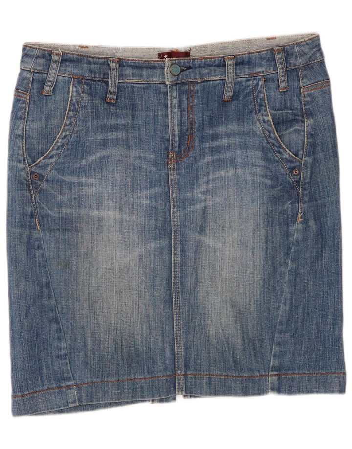 RIFLE Minigonna in denim da donna W29 in cotone blu medio