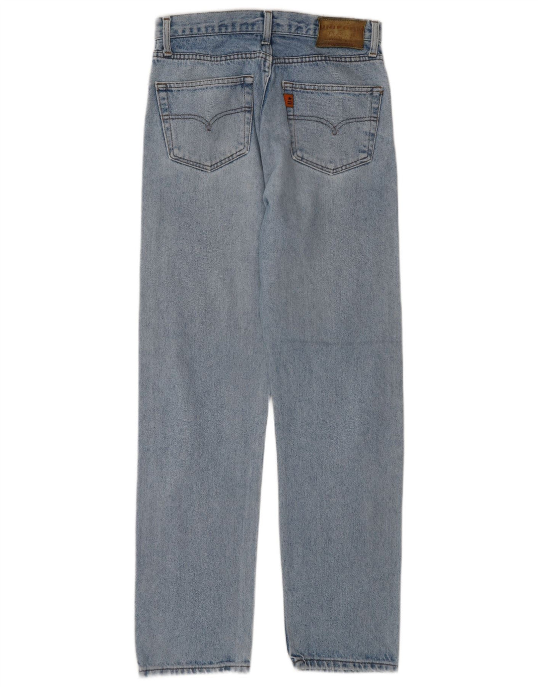 Jeans dritti da uomo uniformi W31 L30 cotone blu
