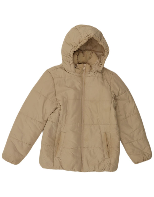 Giacca imbottita con cappuccio da donna Marks & Spencer UK 12 media bianco sporco