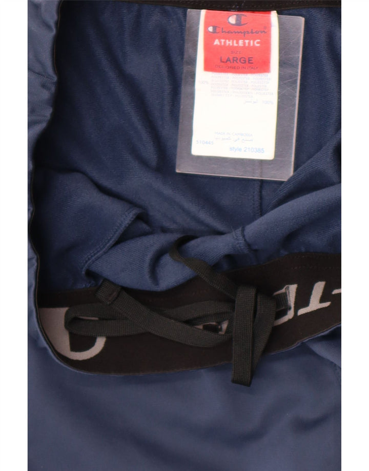 Pantaloni da tuta da uomo dalla vestibilità atletica Champion, grandi in poliestere blu navy