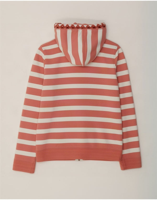Maglione con cappuccio e zip da donna Fat Face UK 10 Piccolo cotone a righe rosa