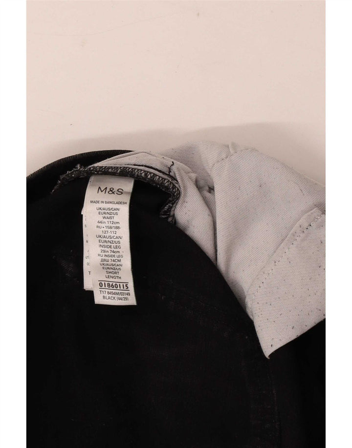 Jeans dritti da uomo Marks & Spencer W44 L29 cotone nero
