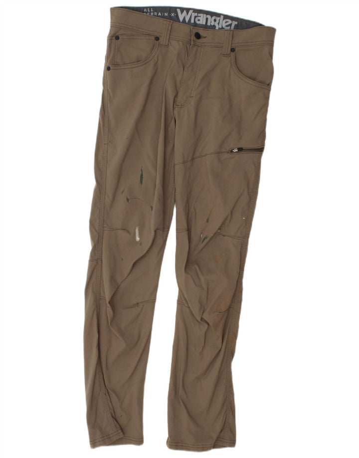 Pantaloni cargo dritti da uomo Wrangler W30 L30 nylon kaki