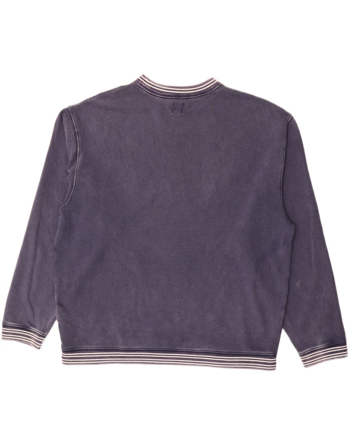 Gap Felpa grafica da uomo Maglione grande cotone a righe blu navy