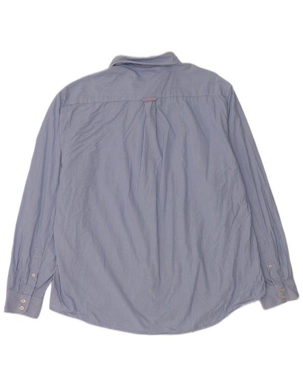 Crew Clothing Camicia da uomo dalla vestibilità classica 3XL in cotone a righe blu