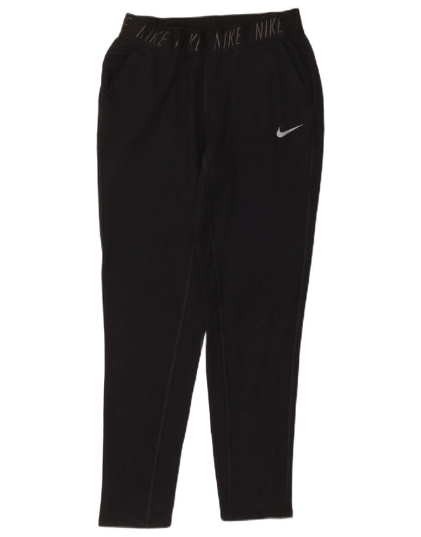 Pantaloni da tuta con grafica NIKE Dri Fit da donna UK 10 Small neri
