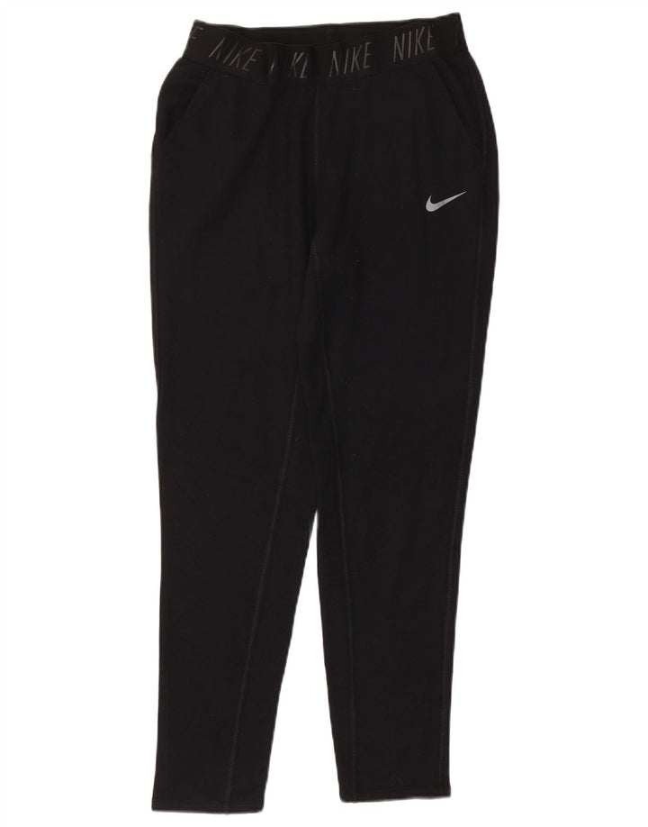 Pantaloni da tuta con grafica NIKE Dri Fit da donna UK 10 Small neri