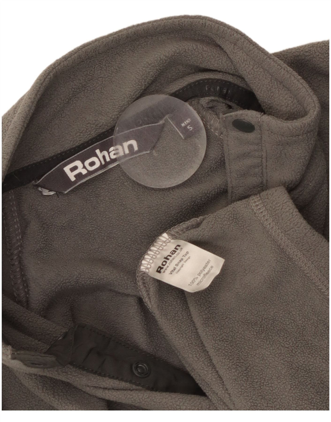 Maglione in pile da uomo Rohan con bottone e collo piccolo in poliestere grigio