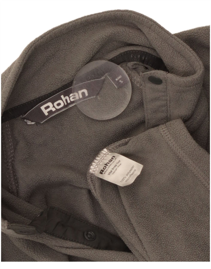 Maglione in pile da uomo Rohan con bottone e collo piccolo in poliestere grigio