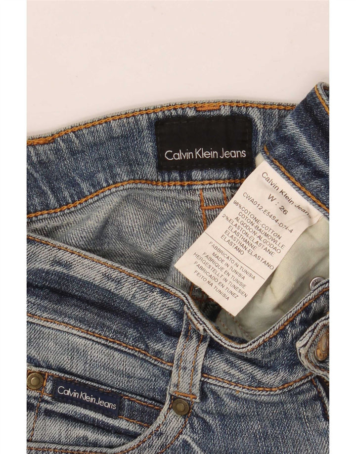 Jeans slim da donna Calvin Klein W26 L30 cotone blu