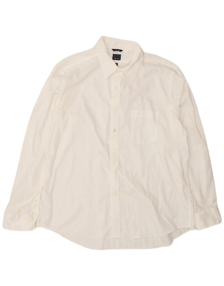 Camicia da uomo Chaps taglia 18 2XL cotone bianco