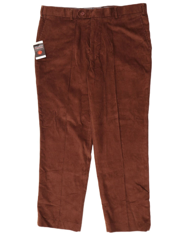 Pantaloni dritti da uomo vintage in velluto a coste W42 L31 in cotone marrone