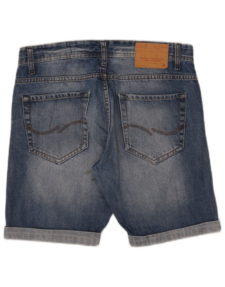 Pantaloncini di jeans da uomo Jack & Jones piccoli W30 cotone blu