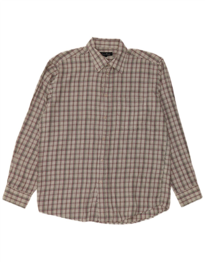 JAMES PRINGLE Camicia da uomo in poliestere a quadri multicolore medio