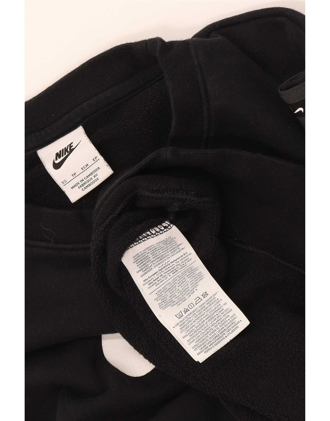 Felpa con grafica Nike da uomo XS in cotone nero