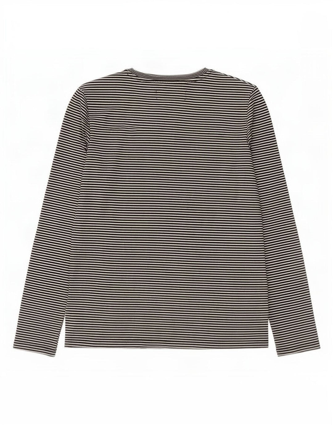 Top grafico da donna Superdry manica lunga UK 12 medio nero a righe