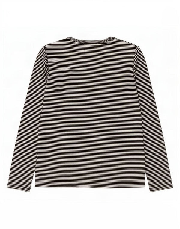 Top grafico da donna Superdry manica lunga UK 12 medio nero a righe