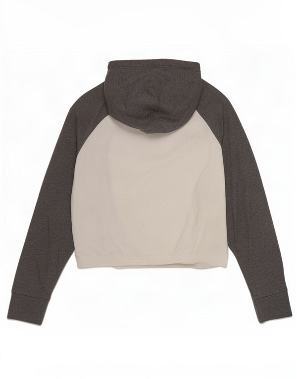 Top grafico Hollister da donna a maniche lunghe UK 6 XS bianco color block