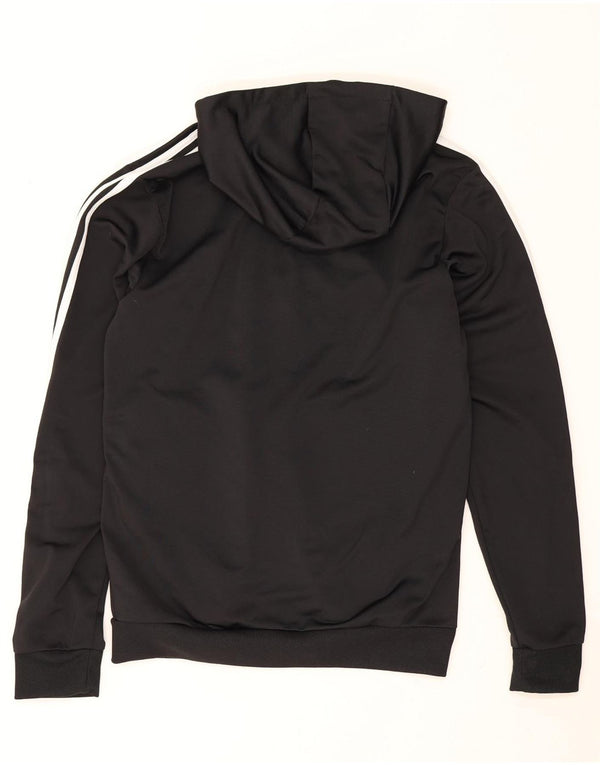 Maglione con cappuccio e zip Adidas Primegreen da uomo UK 36/38 piccolo poliestere nero