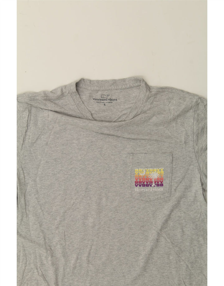 VINEYARD VINES Mens Graphic T-Shirt Top Small Grey Cotton Vintage Vineyard Vines and Second-Hand Vineyard Vines from Messina Hembry 