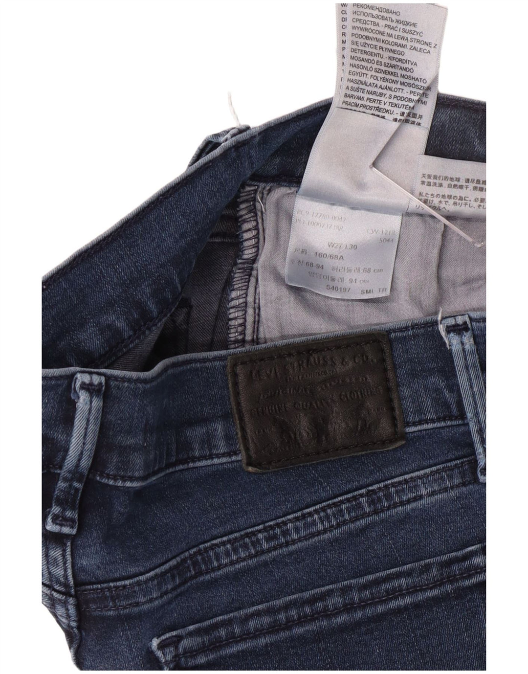 Jeans Levi's da donna 710 super skinny W27 L28 cotone blu navy