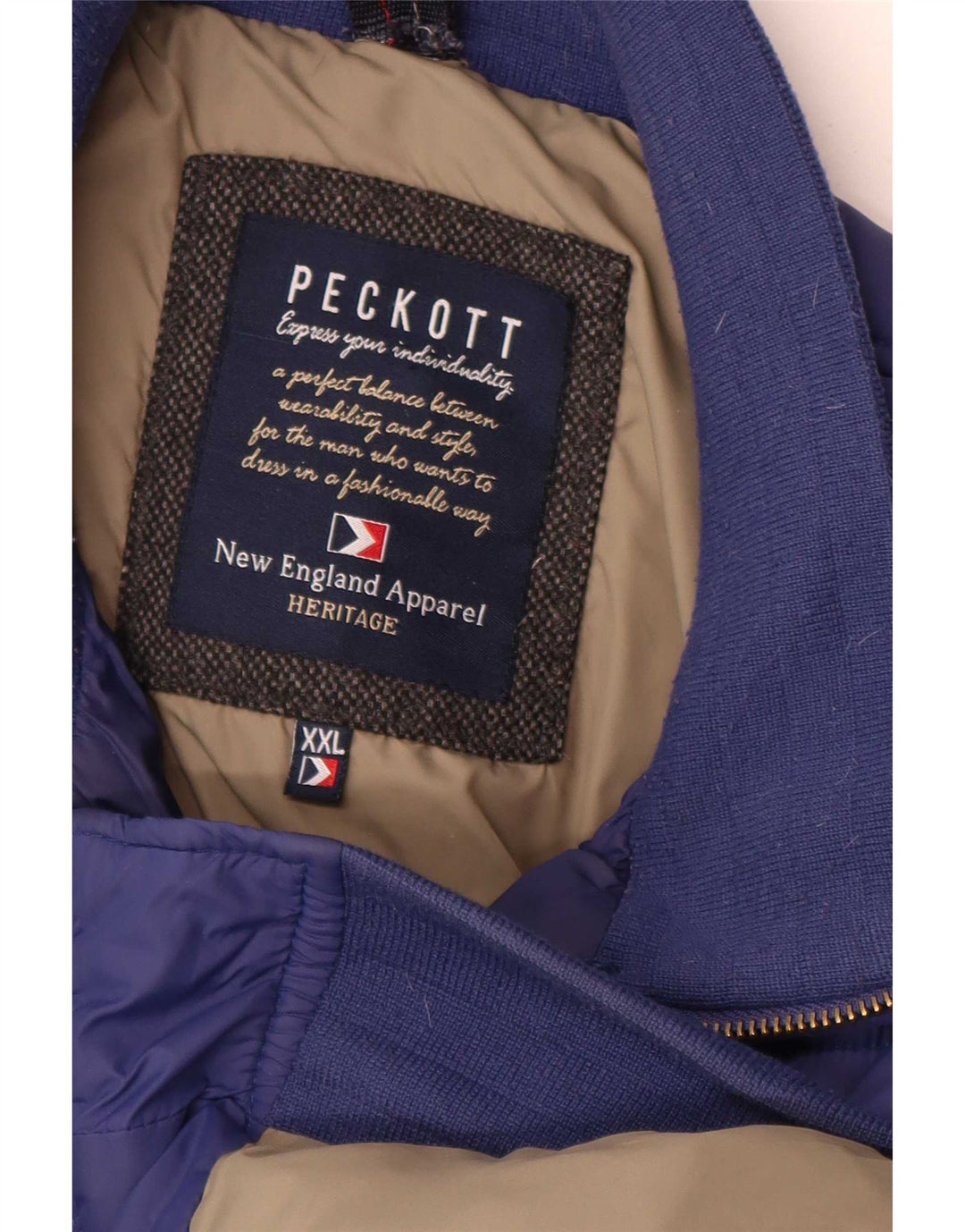 Giacca imbottita da uomo Peckott UK 44 2XL Poliammide blu navy
