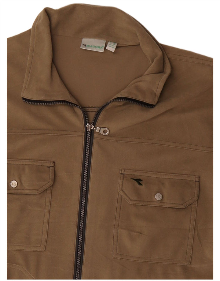 Giacca da tuta da uomo Diadora UK 44 XL Beige