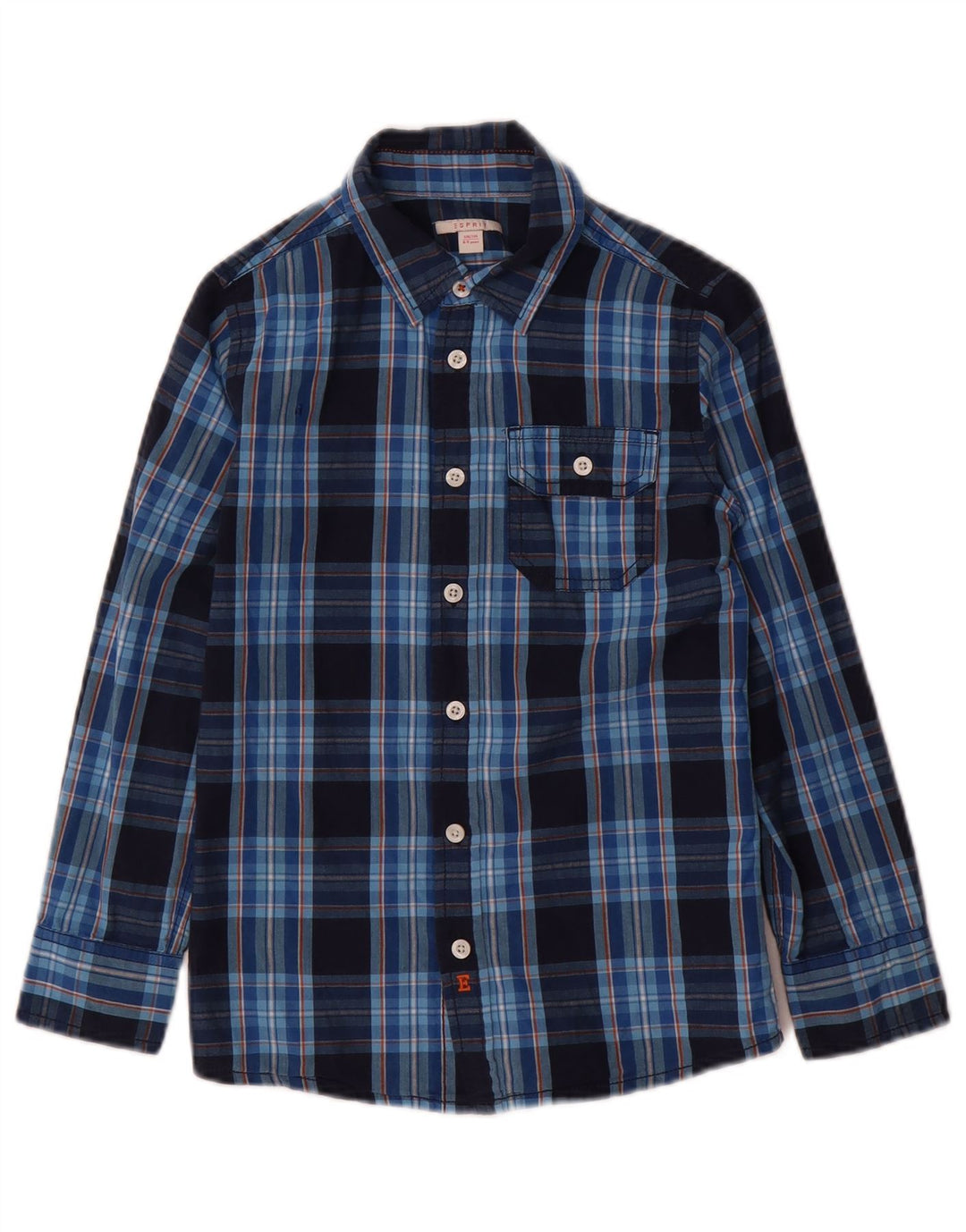 Camicia Esprit per ragazzi 8-9 anni in cotone a quadri blu