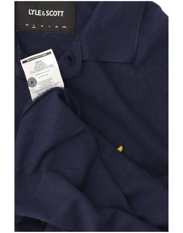Polo da uomo Lyle & Scott piccola in cotone blu navy