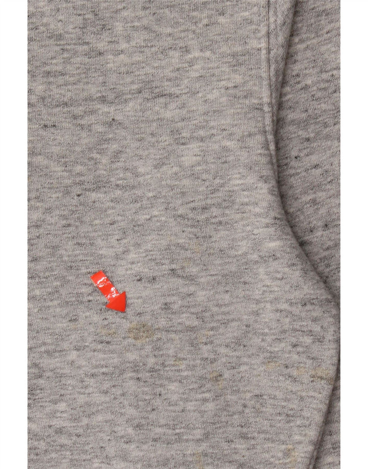 Felpa grafica da uomo Champion, maglione piccolo, cotone chiazzato grigio