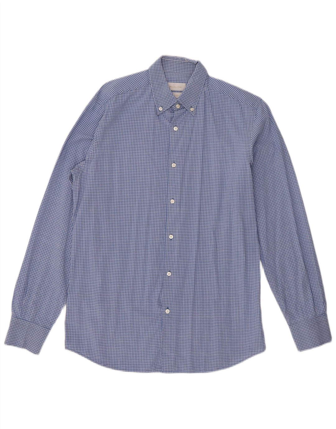 Camicia da uomo Massimo Dutti in cotone a quadretti blu medio