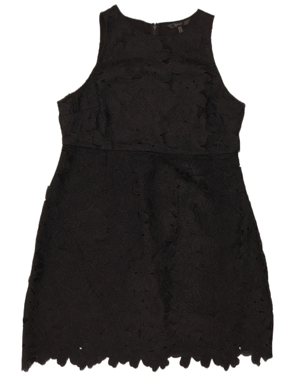Coast Womens Sleeveless Sheath Dress UK 18 XL  Black Floral Polyester