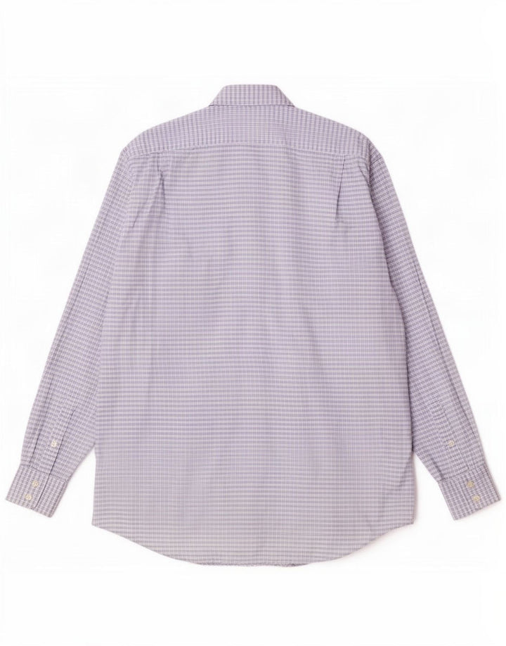 Camicia da uomo Lacoste taglia 41 grande cotone scozzese blu