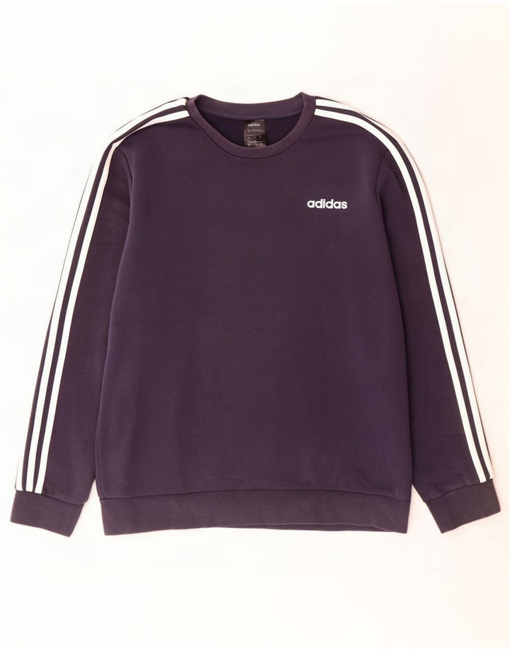 Felpa da uomo Adidas Maglione grande blu navy in cotone