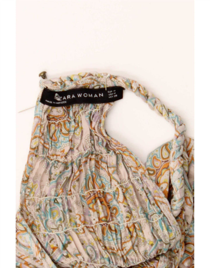 Vestito prendisole oversize da donna Zara UK 14 Paisley medio multicolore
