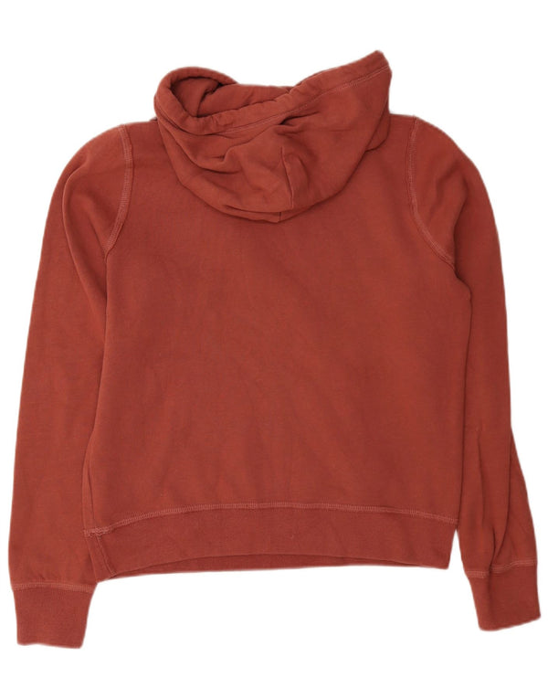 Maglione con cappuccio grafico da donna Abercrombie & Fitch UK 10 piccolo in cotone rosa