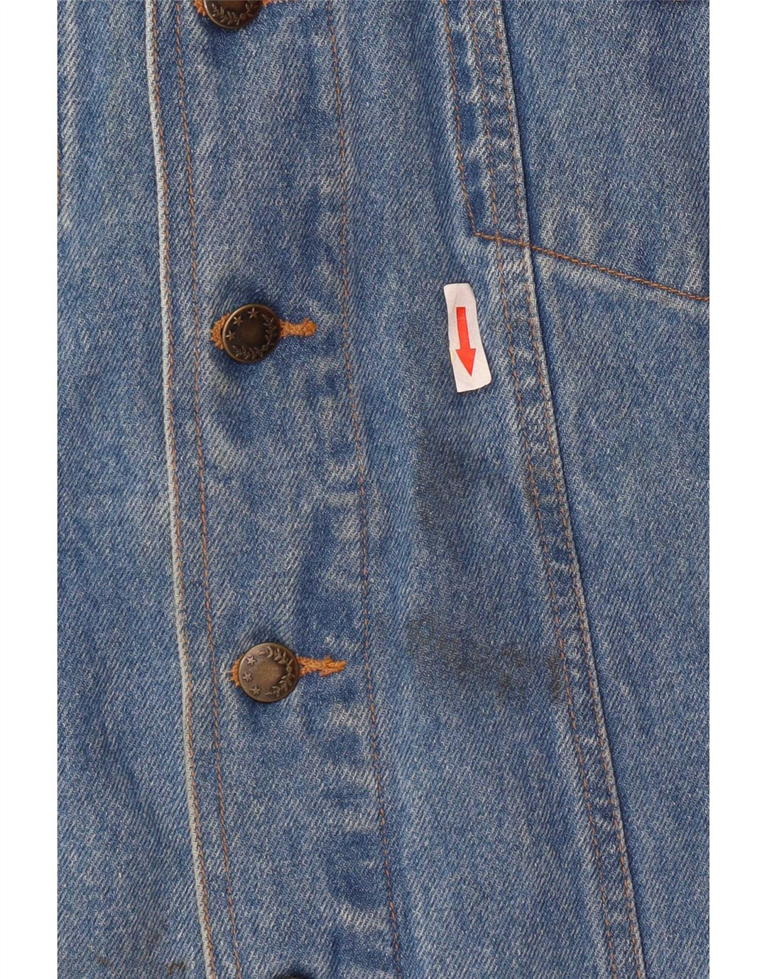 Gilet in denim da uomo Marcel Clair UK 40 grande cotone blu