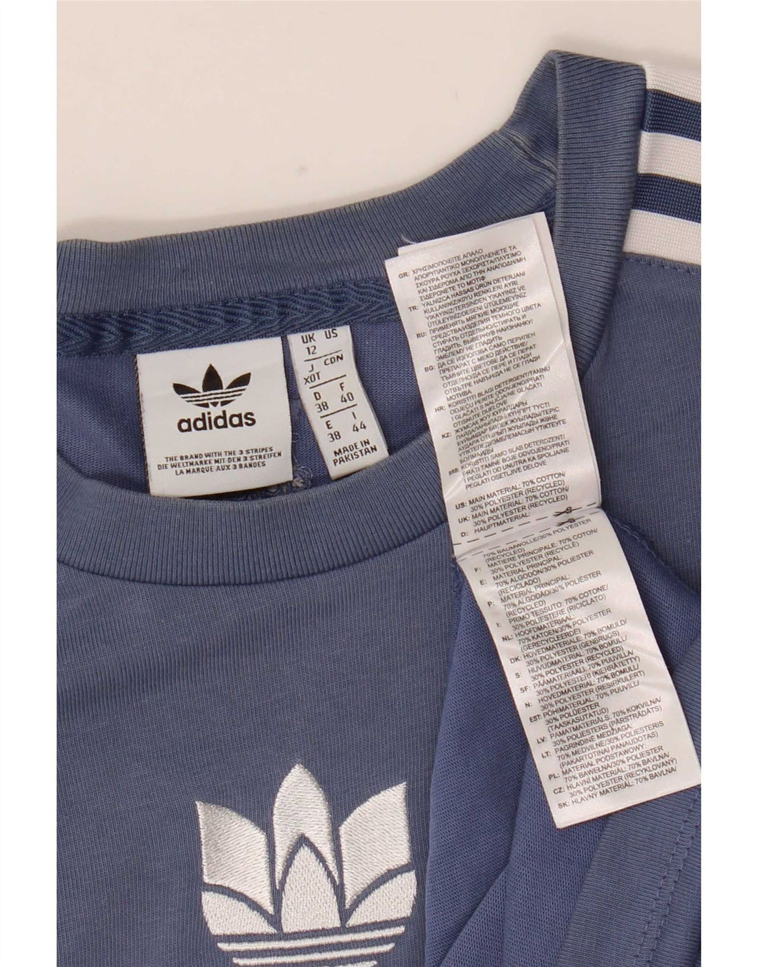 T-shirt da donna Adidas Top UK 12 cotone blu medio